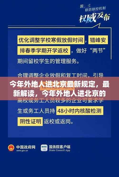 最新解读,今年外地人进北京的规定与若干规定概览
