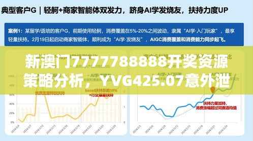 新澳门7777788888开奖资源策略分析,YVG425.07意外泄露