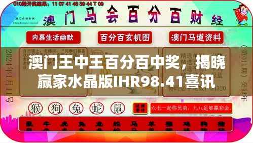 澳门王中王百分百中奖，揭晓赢家水晶版IHR98.41喜讯