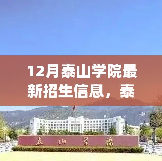 泰山学院最新招生信息解读与观点阐述(十二月版)