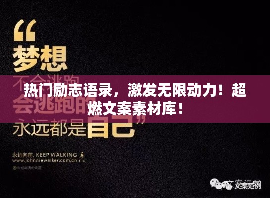 热门励志语录,激发无限动力!超燃文案素材库!