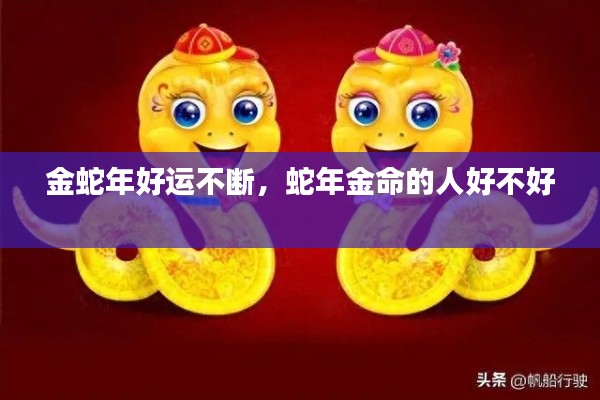 金蛇年好运不断,蛇年金命的人好不好